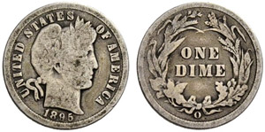 10 Cents 1895, Orleans. 2.33 g. Selten. ... 