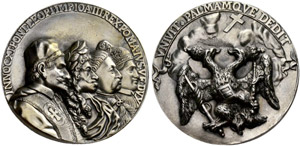 Innocenzo XI. 1676-1689. Silbermedaille o. ... 