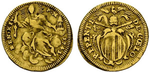 Benedetto XIV. 1740-1758. ½ Zecchino 1741, ... 