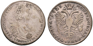 1725. Poltina 1725, St. Petersburg Mint. ... 