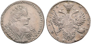 1732. Rouble 1732, Kadashevsky Mint. 25.81 ... 