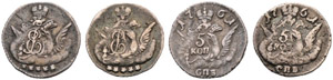 1761. 5 Kopecks 1761, St. Petersburg Mint. ... 