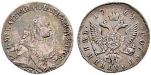 1764. Polupoltinnik 1764, Red Mint, EI. 5.63 ... 