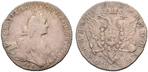 1771. Poltina 1771, St. Petersburg Mint, ... 
