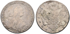 1776. Rouble 1776, St. Petersburg Mint, ... 