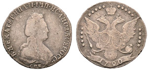 1790. 20 Kopecks 1790, St. Petersburg Mint. ... 
