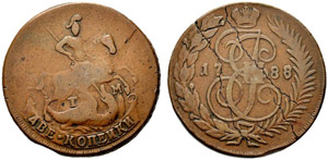 1788. 2 Kopecks 1788, Tauric Mint, TM. 20.30 ... 