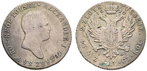 1820. 2 Zlote Polskie 1820, Warsaw Mint, IB. ... 