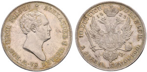 1823. 10 Zlotych Polskich 1823, Warsaw Mint, ... 