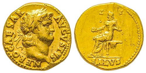 Nero 54-68 
Aureus, Rome, 66-68, ... 