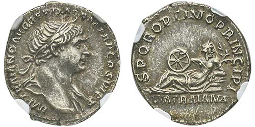 Traianus 98-117
Denarius, Rome, ... 