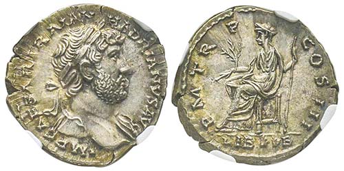 Hadrianus 117-138
Denarius, Rome, ... 