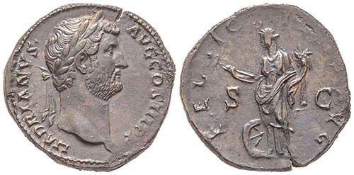 Hadrianus 117-138
Sestertius, ... 
