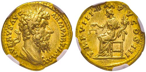 Lucius Verus 161-169
Aureus, Rome, ... 
