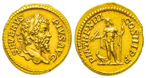 Septimius Severus 193-211 
Aureus, ... 