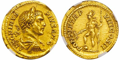 Caracalla 211-217 
Aureus, Rome, ... 