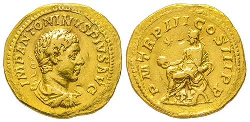 Elagabalus 218-222 
Aureus, Rome, ... 