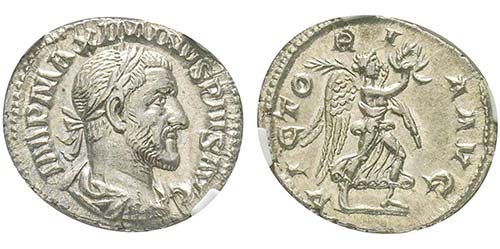 Maximinus I 235-238 
Denarius, ... 