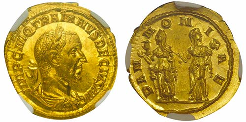 Traianus Decius 249-251 
Aureus, ... 