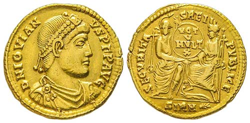Jovianus 363-364
Solidus, Sirmium, ... 