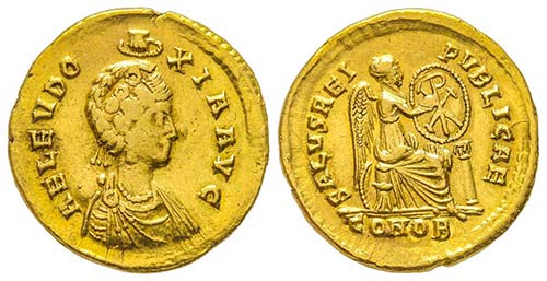 Aelia Eudocia 384-408 Solidus, ... 