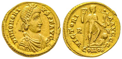 Honorius 383-423
Solidus, Ravenna ... 