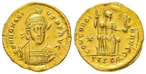 Honorius 383-423
Solidus, ... 
