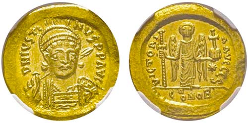 Iustinus I 518-527
Solidus, ... 
