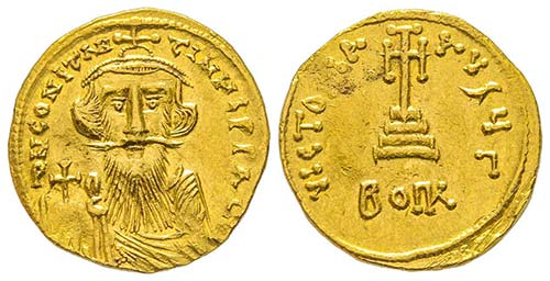 Constantius II 641-668
Solidus de ... 