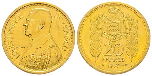 Monaco, Louis II 1922-1949
20 ... 