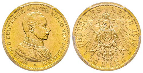 Wilhelm II 1888-1918
20 mark, ... 