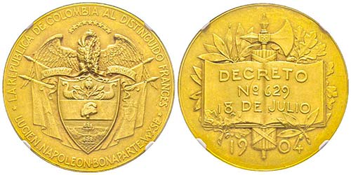 Colombia, République 
Médaille ... 