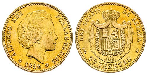 Spain, Alfonso XIII 1886-1931
20 ... 