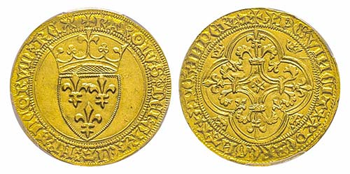 Charles VI 1380-1422
Ecu d’or à ... 