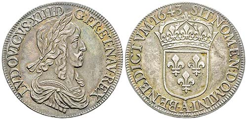 Louis XIII 1610-1643
Écu de 60 ... 