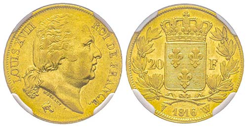 Louis XVIII 1815-1824
20 Francs, ... 