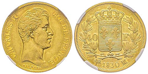 Charles X 1824-1830
40 Francs, ... 