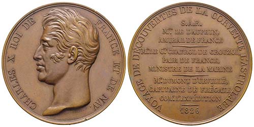 Charles X 1824-1830
Médaille en ... 