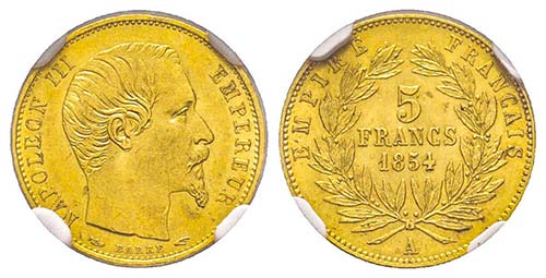Second Empire 1852-1870
5 Francs, ... 