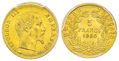 Second Empire 1852-1870
5 Francs, ... 
