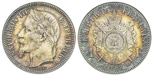 Second Empire 1852-1870
1 Franc, ... 