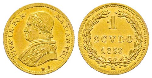 Pio IX 1849-1870
Scudo d’oro, ... 