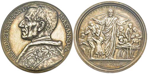 Benedetto XV 1914-1922
Medaglia in ... 
