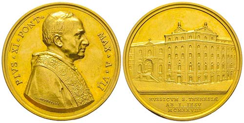 Pio XI 1922-1939
Medaglia in oro, ... 