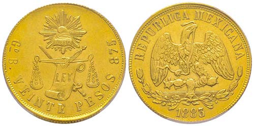 Mexico
République,
20 Pesos, ... 