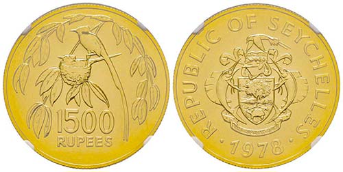 Seychelles
1500 Rupees, 1978, AU ... 