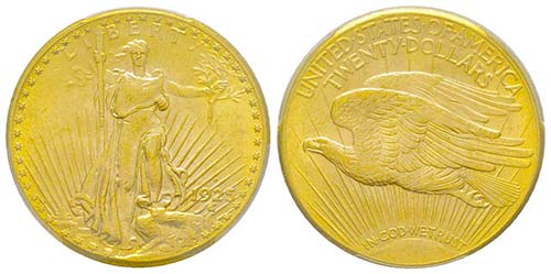 USA, 20 Dollars, Denver, 1925 D, ... 