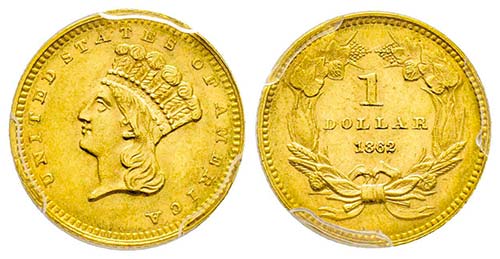 USA, 1 Dollar, Philadelphia, 1862, ... 