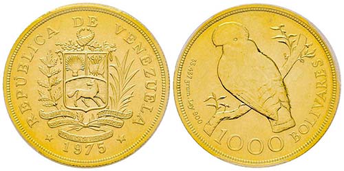 Venezuela
1000 Bolivares, 1975, AU ... 