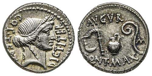 Julius Caesar Denarius, Utica(?), ... 